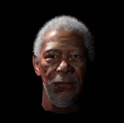 Morgan Freeman face 3D model
