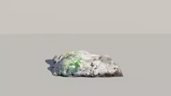 Mossy Fossil Rock 3D Scanned Model 3D model