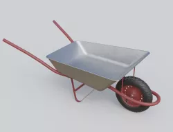 New clean wheelbarrow pushcart 3D model