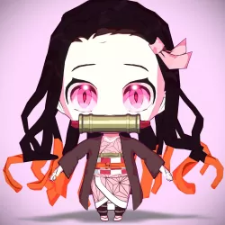 Nezuko chibi from Kimetsu no yaiba Low-poly 3D model