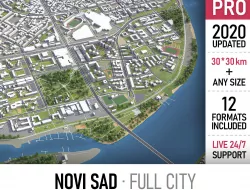 Novi Sad Low-poly 3D model