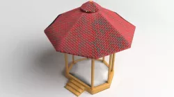 Octagonal Gazebo 3D model