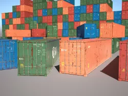 Old container 40 feet 3D model