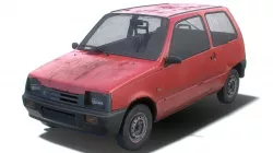 Old Generic Hatchback Set Low-poly 3D model