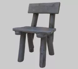 Old Wooden Chair Low-poly 3D model