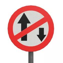 One way signBoard Low-poly 3D model