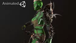 Orc Warrior Woman Low-poly 3D model