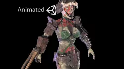 Orc woman in Wood Low-poly 3D model