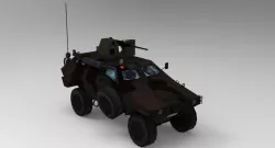 Otokar Cobra 4X4 TTZA Low-poly 3D model
