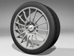 OZ Superturismo Alloy Wheel with PZERO Tire 3D model