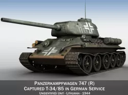 Panzerkampfwagen 747 R - T-34 85 3D model