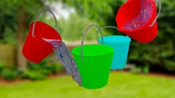Plastic Bucket Low-poly 3D model