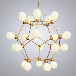 Post Modern Villa Led Geometric Chandelier 3D model