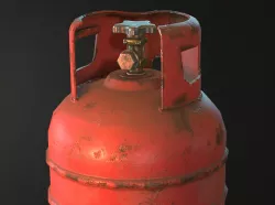 Propane cylinder Low-poly 3D model