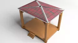 Rectangular Gazebo 3D model
