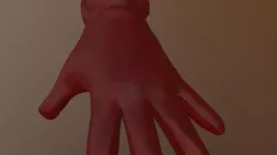 Red gloves 3D model