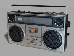 Retro Boom Box Ghetto Blaster 3D model