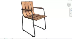 Revit Family Chair 001 Low-poly 3D model