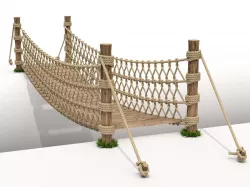 Rope Suspension Bridge 3D model