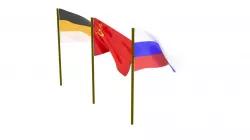Russian USSR Russian Impire flag animated 3D models Low-poly 3D model
