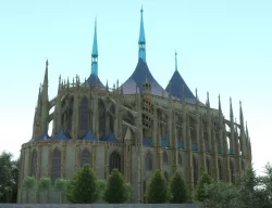 Saint Barbaras church -Kutna Hora- Czech republic 3D model