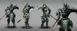  Samurai Robot asset Low-poly 3D model