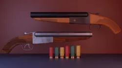 Sawed Off Shotgun Low-poly 3D model
