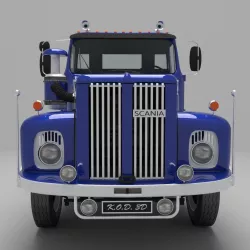 Scania 110 Semi Truck  1975 Single Axle 3D model