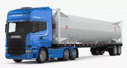 Scania Truck with Liquid Natural Gas Trailer 3D model