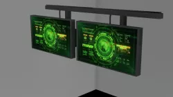 Sci fi Monitors 3D model 3D model