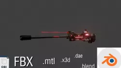 Sci fi Plasma Rifle 3D model