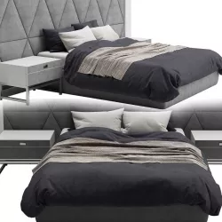 Set 4  Groundpiece  Flexform Bed 3D model