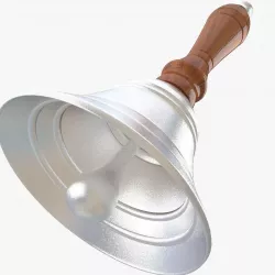 Silver Hand Bell 3D model