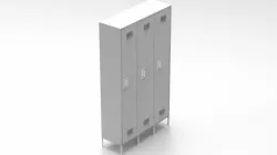 Single Tier Steel Locker 3D model