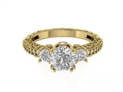 solitaire ring LOVE 3D model