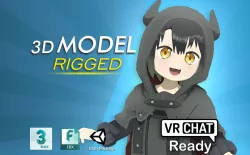 Somali to Mori no Kamisama VRChat 3D model