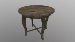 Soviet Round Table Low-poly 3D model