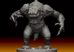 Star Wars rancor with interchangeable heads and a bone accessory 3D model