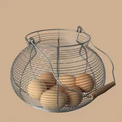 Steel basket new 01 Low-poly 3D model