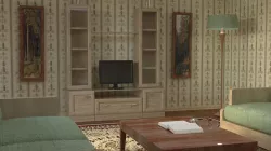Studio scene with vintage interior 3D model