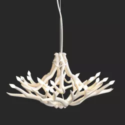Superordinate Antlers chandelier 10 antlers white von Roll Hill 3D model