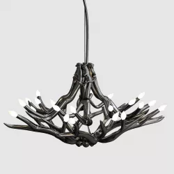 Superordinate Antlers chandelier 12 antlers black von Roll Hill 3D model