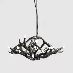 Superordinate Antlers chandelier 12 antlers black von Roll Hill 3D model