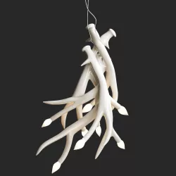 Superordinate Antlers chandelier 4 antlers white von Roll Hill 3D model