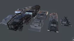 Tanks for RTS Game Pack Low-poly 3D model