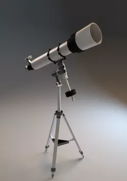 Telescope  Low-poly 3D model