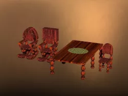 The Aslan family classic furniture Low-poly 3D model