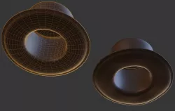 Top hat Low-poly 3D model