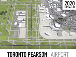 Toronto Pearson Airport Low-poly 3D model