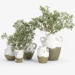 Tuscan Terra Cotta Vases 3D model